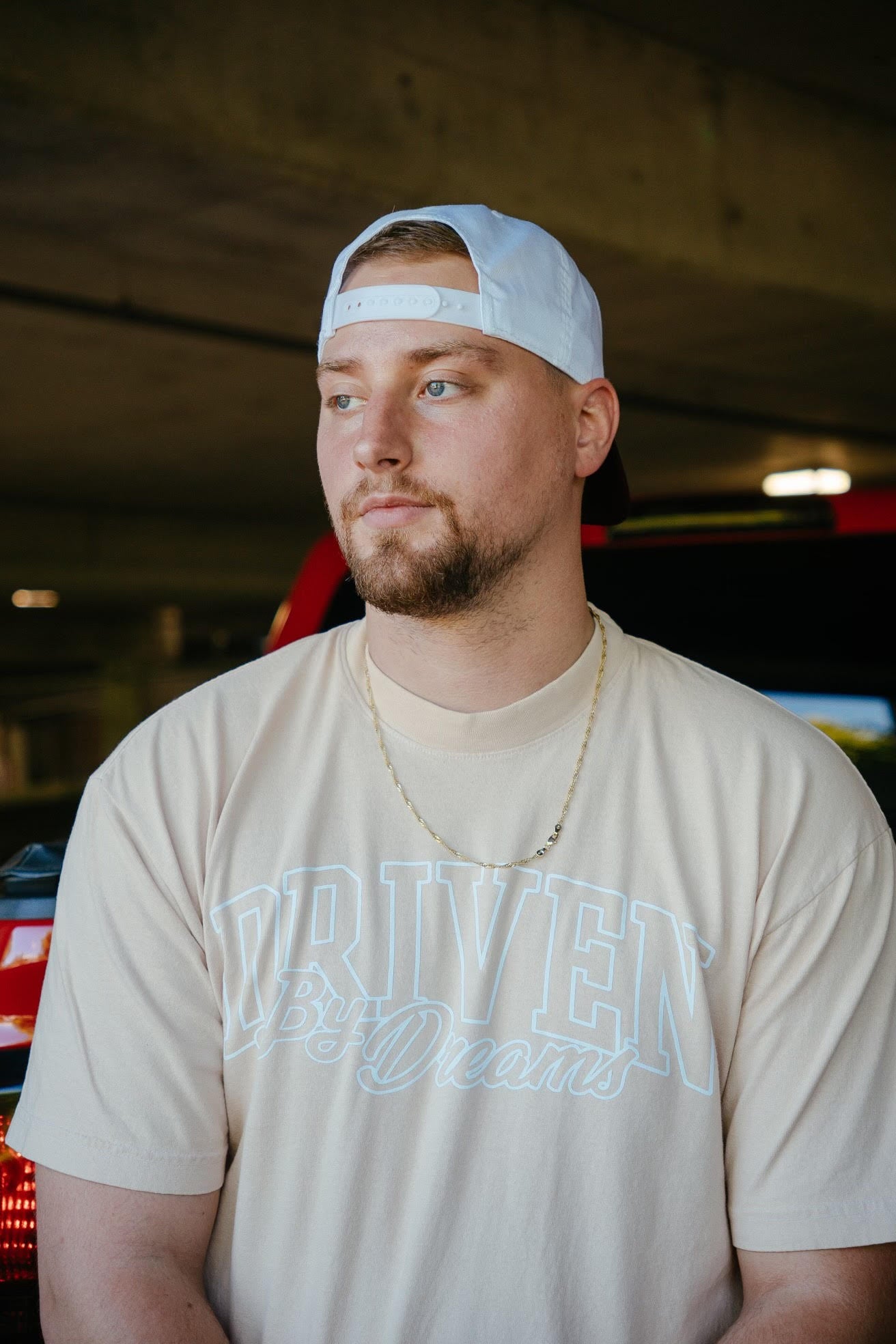 Logo T shirt Oversized Beige